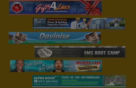 We can design any size banner ad for your web advertising.